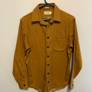 Taylor Stitch Mustard Button-Down Shirt ORGANIC COTTON RETAIL $140